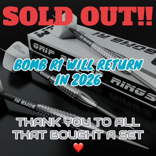 WTP BOMB R1 Steel Tip Darts 23g 90% Tungsten